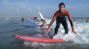 Surfing at Freedom Surf School Tramore