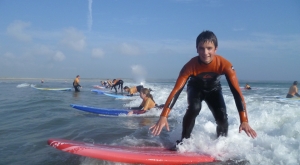 Surfing at Freedom Surf School Tramore